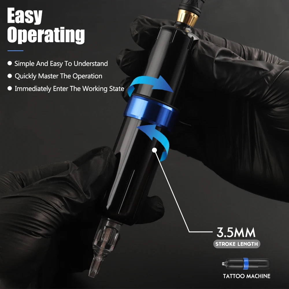 Tattoo Machine Kits Tattoo Power Supply Rotary Pen With Cartridge Needles Professional Tattoo Pen Set Complete Tattoo Kit Supply