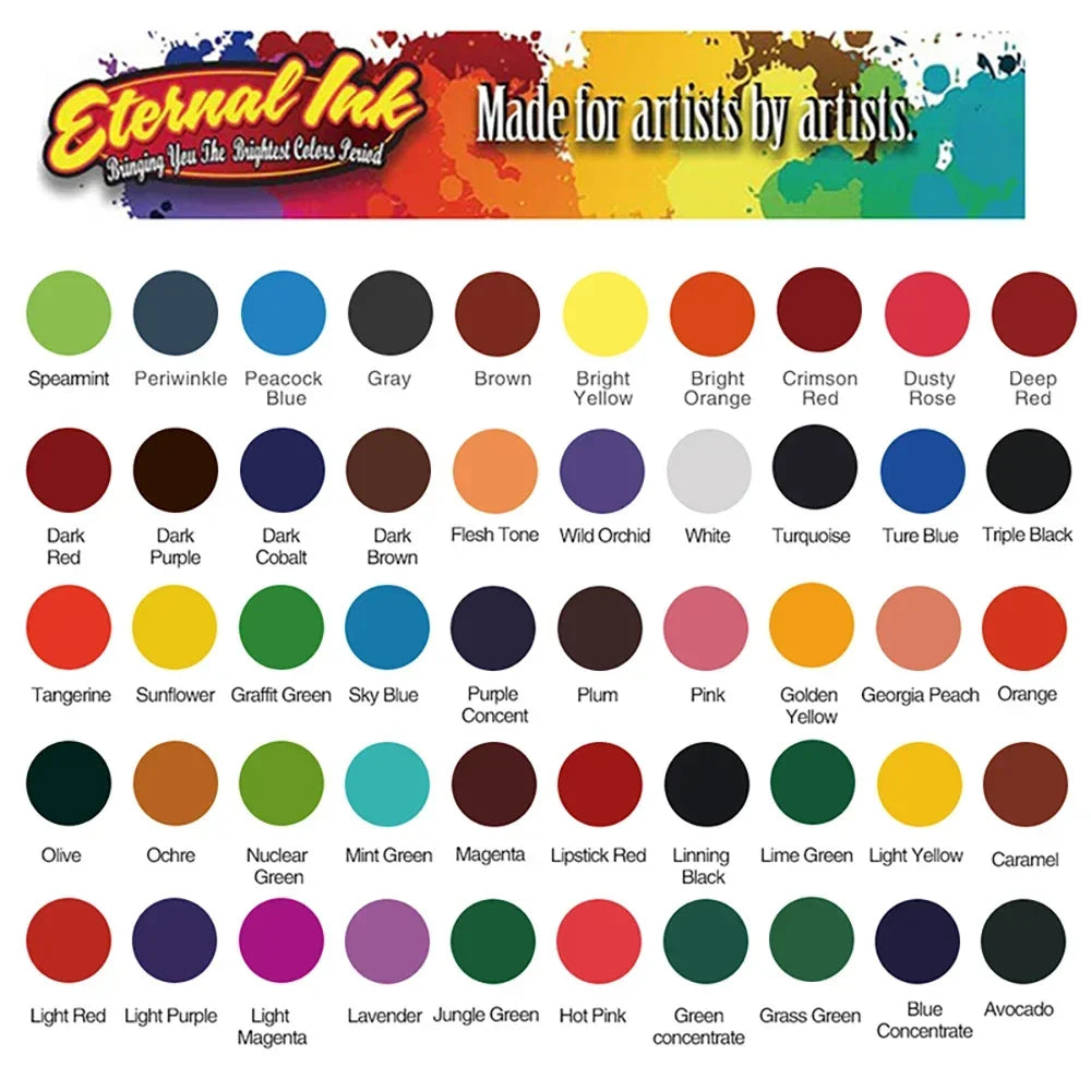 30ml/Bottle 25 Colors Professional Tattoo Ink Set For Body Art  Natural Plant Permanent Pigment Paint .Tattoo Ink Set