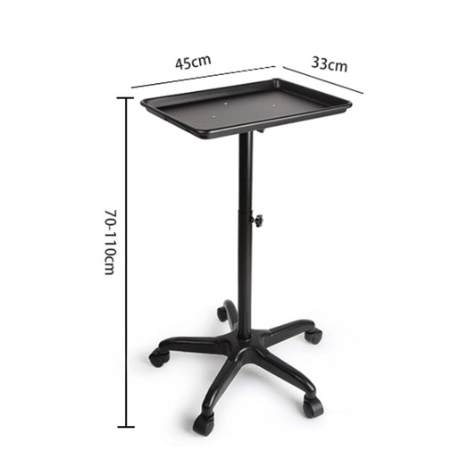 Metal Sier Rolling Service Instrument Tray Black &Sier Salon Spa Beauty Tattoo Cart