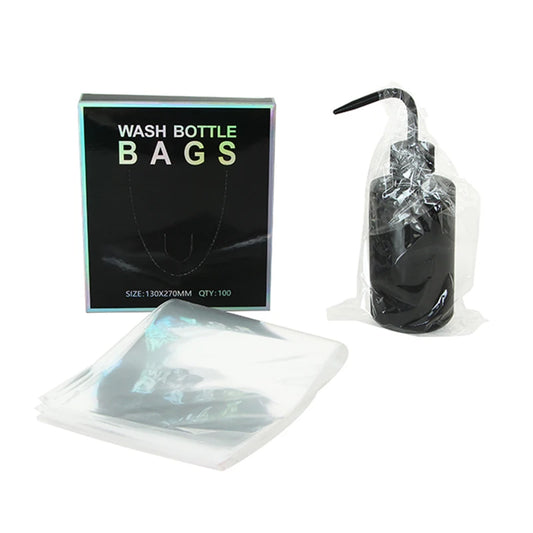 100pcs Tattoo Wash Bottle Bags Clear Disposable Squeeze Bottle Bag Cover Sleeves for Green Soap Bottle Tattoo Accessories Supply