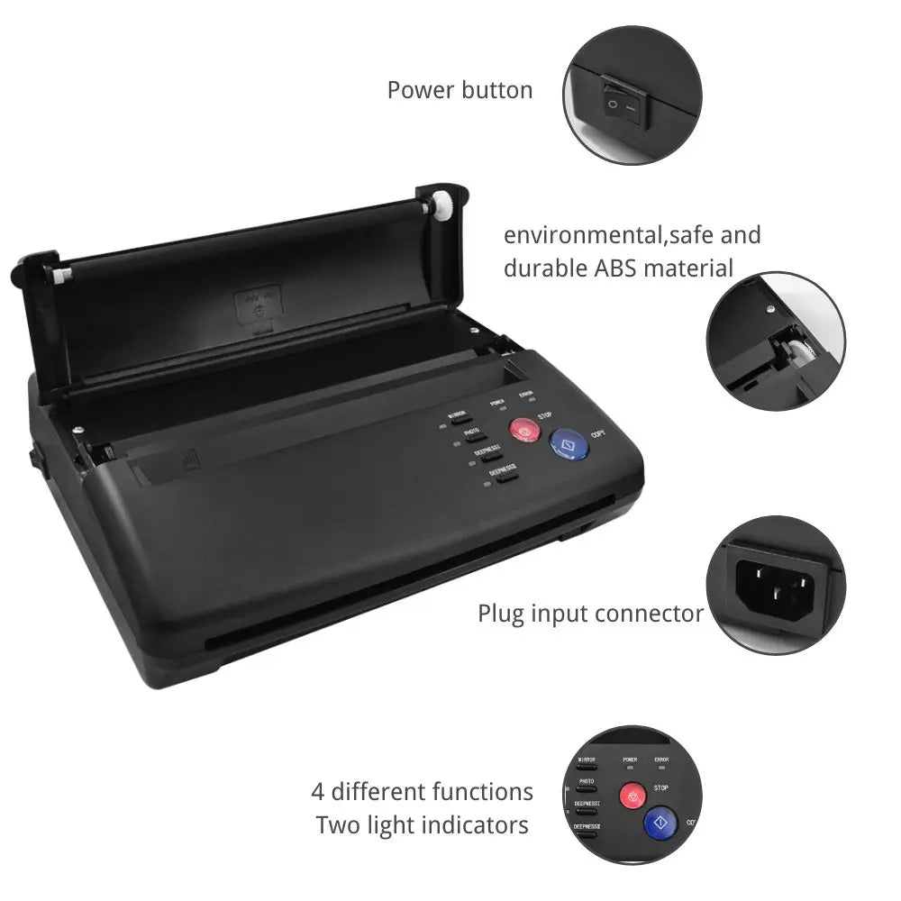 Tattoo Transfer Machine Professional Thermal Copier Stencil Transfer Printing For Normal Tattoo Paper Fast Transfer Low Noise
