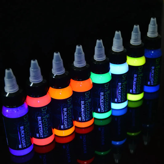 30ML High Quality Fluorescent Tattoo Inks Professional Permanent Makeup Body Microblading Easy Coloring Purple Light Pigment